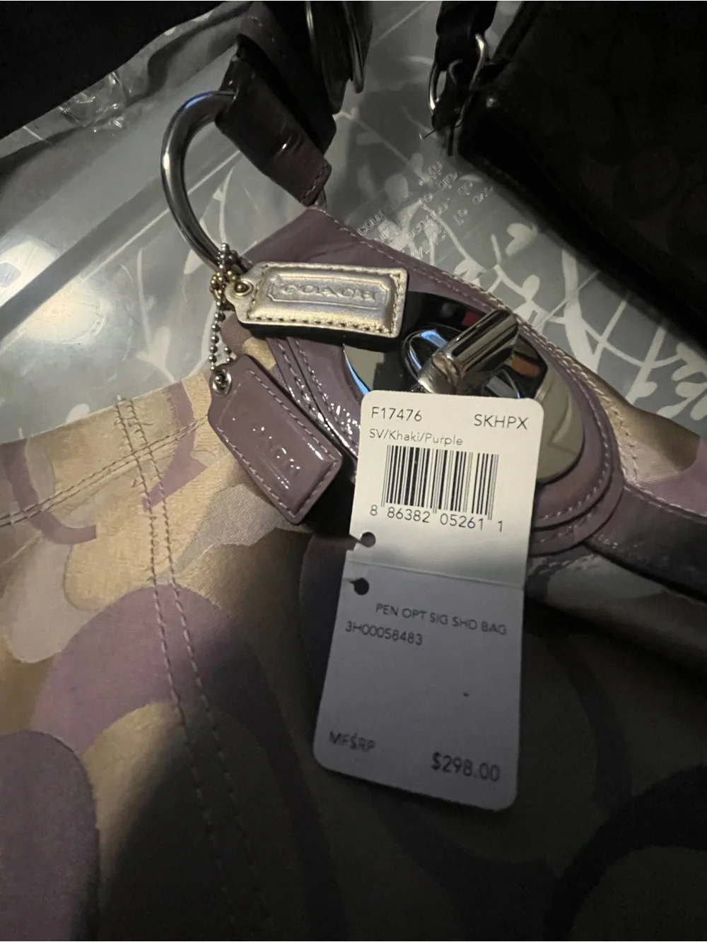 Coach Lavender Interior Shoulder Tote used